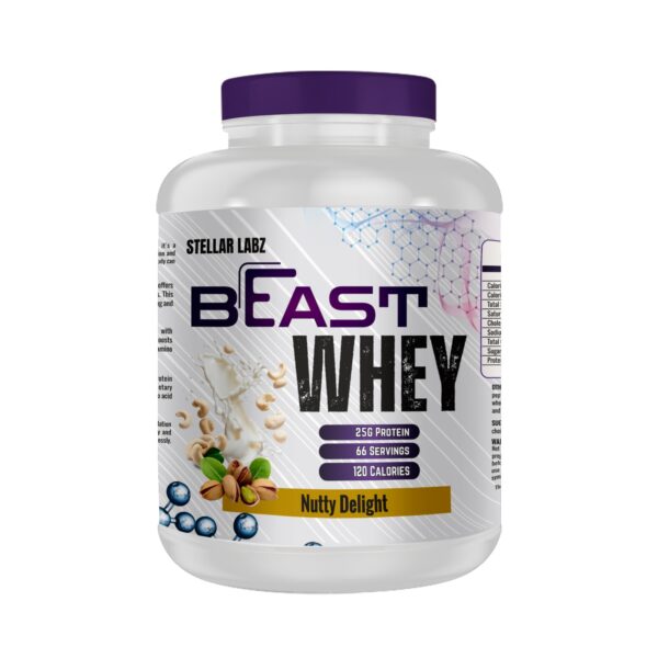 Stellarlabz Beast Whey Protein 2kg 4.4lbs Nutty Delight